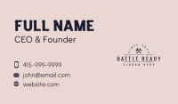 Builder Hammer Wordmark Business Card