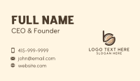 Coffee Bean Letter B & S Business Card