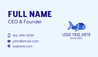 Blue Fish Origami Business Card Design