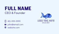 Blue Fish Origami Business Card