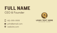 Vinyl Record Letter Q Business Card