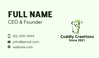 Cute Green Koala Business Card