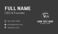 Silver Angry Bulldog Business Card Design