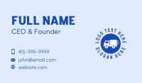 Blue Truck Circle Business Card Design