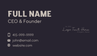 Elegant Script Wordmark Business Card