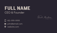 Elegant Script Wordmark Business Card