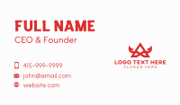 Red Horns Letter A  Business Card