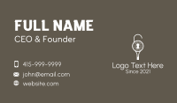 Tennis Racket Lock  Business Card Design