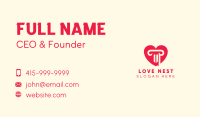 Pink Pillar Heart Business Card Image Preview