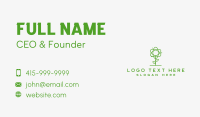 Atom Plant Outline Business Card
