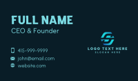 Startup Tech Letter S Business Card