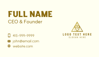 Gold Eye Pyramid Business Card Design