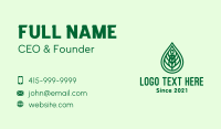 Green Plant Oil Extract Business Card Design