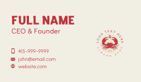 Crustacean Crab Seafood Business Card