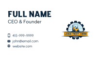 Forklift Cog Machinery Business Card Design