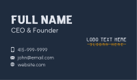 Casual Business Wordmark  Business Card