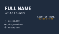 Casual Business Wordmark  Business Card Design