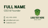 Green Hops Plant  Business Card Design