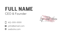 Makeup Artist Business Card example 4