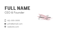 Makeup Brand Wordmark Business Card