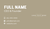 Classy Business Company Business Card
