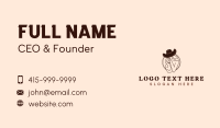Western Cowgirl Hat Business Card Design