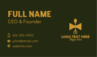Gold Bow Tie Restaurant   Business Card