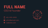 Red Handyman Emblem Business Card