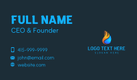 Fire Water Droplet Business Card Design