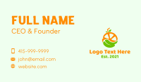 Orange Organic Juice Business Card Design