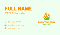 Orange Organic Juice Business Card