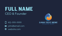 Ocean Wave Letter C Business Card