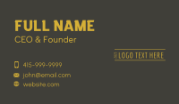 Deluxe Business Wordmark Business Card