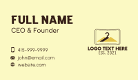 Coat Hanger Business Card example 1