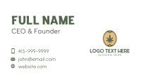 Cannabis Leaf Emblem Business Card