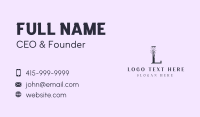 Organic Flower Letter L Business Card