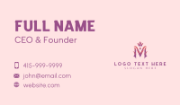 Royalty Crown Letter M Business Card