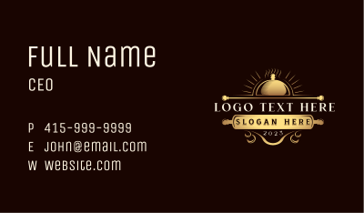 Premium Restaurant Cloche Business Card