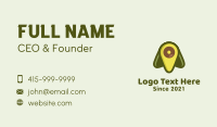 Green Avocado Location Business Card Design