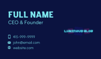 Neon Light Wordmark Business Card Image Preview