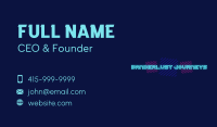 Neon Light Wordmark Business Card