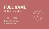 White Letter Enterprise Business Card