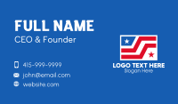 Two Star Stripes Flag  Business Card Design