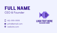 Modern Purple Fish  Business Card Design