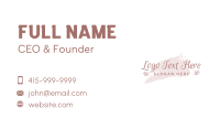Blush Feminine Wordmark Business Card