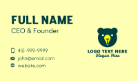 Bear Head Light Business Card Design