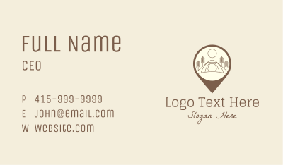 Location Camping Site  Business Card