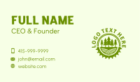 Sawmill Tree Lumber Badge Business Card