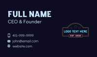 Neon Club Signage Business Card