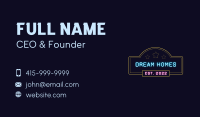 Neon Club Signage Business Card